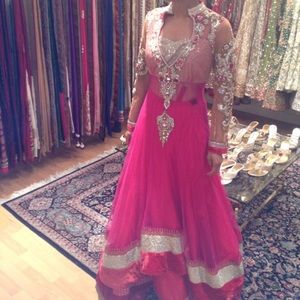 Regal Indian gown. Pretty in pink